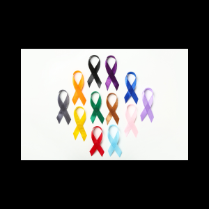 Colorful awareness ribbons on white background. World Cancer Day image from Canva.