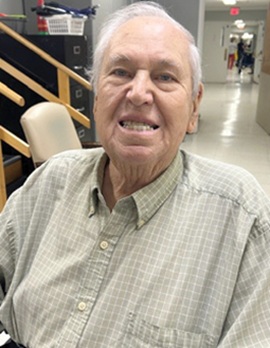 Fordsville Nursing and Rehab Resident, Wendell, pictured, smiling for photo
